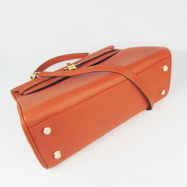 High Quality Hermes Kelly 35cm Togo Leather Bag Orange 6308